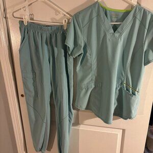 Scrubstar Ethical Fabric  Jogger Scrub Set-Sea Foam Green-SMALL
